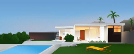 Illustration of a modern home